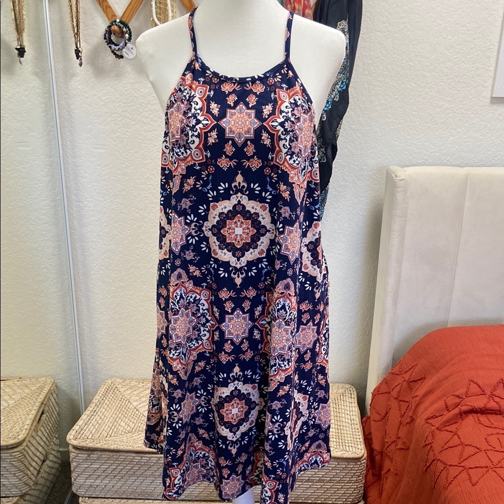 Boho Chic Navy Floral Dress